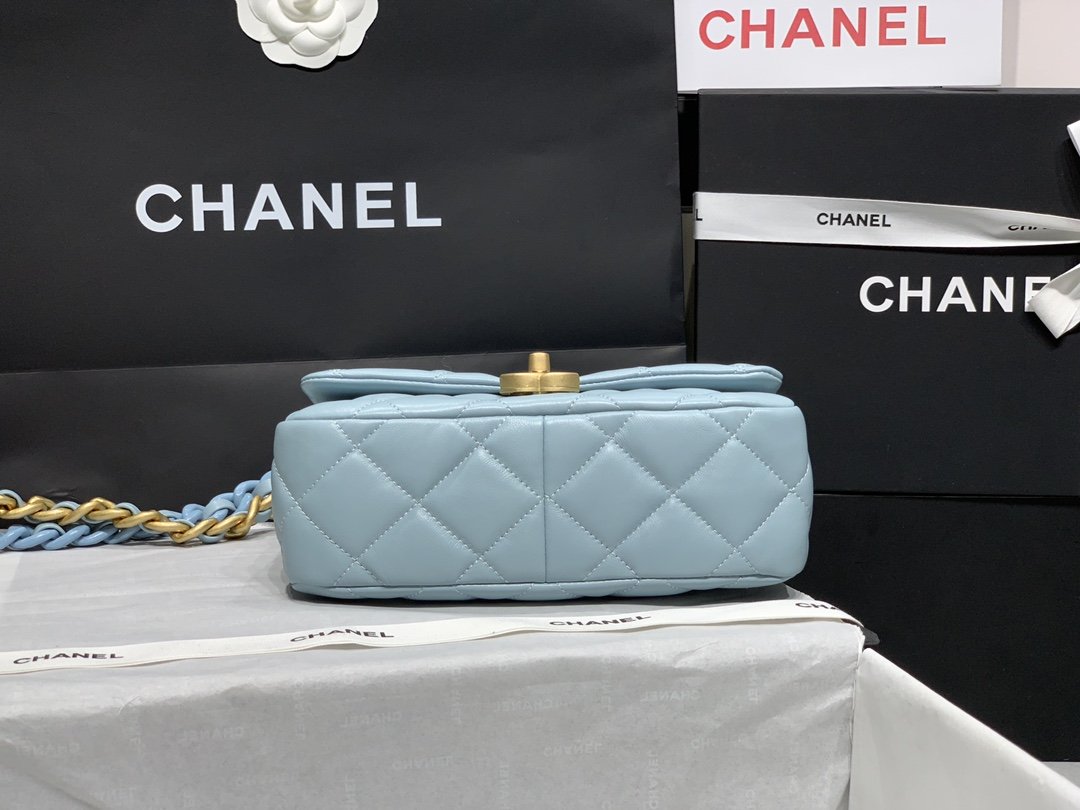 CHL - Small Flap Bag Gold-Tone Metal Blue Bag For Women 16LO/6.2in