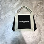 BLN-Ciaga Navy Small Cabas Tote Bag In White, For Women,  Bags 18.5in/47LO