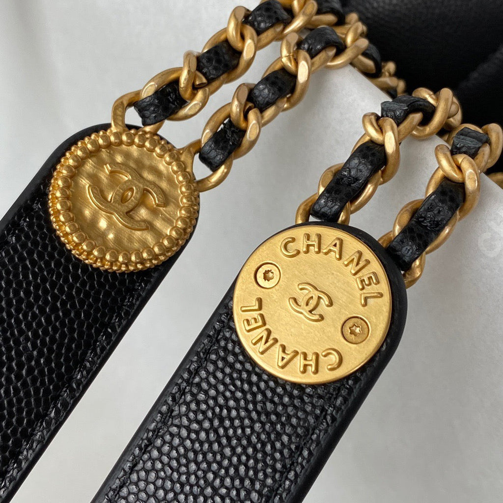 CHL - Mini Flap Bag With Top Handle Gold Hardware Black For Women Handbags, Shoulder Bags 7.9in/20LO AS2431