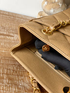 CHL -  Beige Large Quilted Caviar Tote Bag For Women 28LO/11in