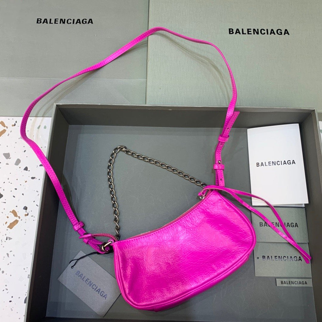 BLN-Ciaga Le Cagole Mini Bag With Chain In Dark Pink, For Women,  Bags 8.2in/21LO