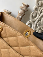 CHL -  Beige Large Quilted Caviar Tote Bag For Women 28LO/11in