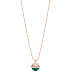 POSSEISSION DIAMOND PINK GOLD MALACHITE NECKLACE