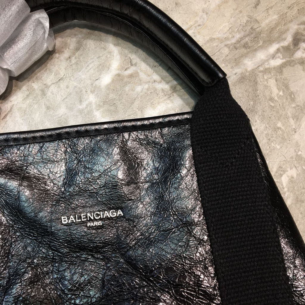 BLN-Ciaga Navy XS Tote Bag In Black, For Women,  Bags 12.6in/32LO