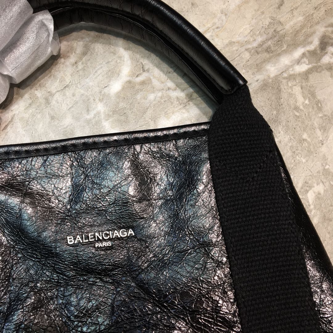 BLN-Ciaga Navy XS Tote Bag In Black, For Women,  Bags 12.6in/32LO