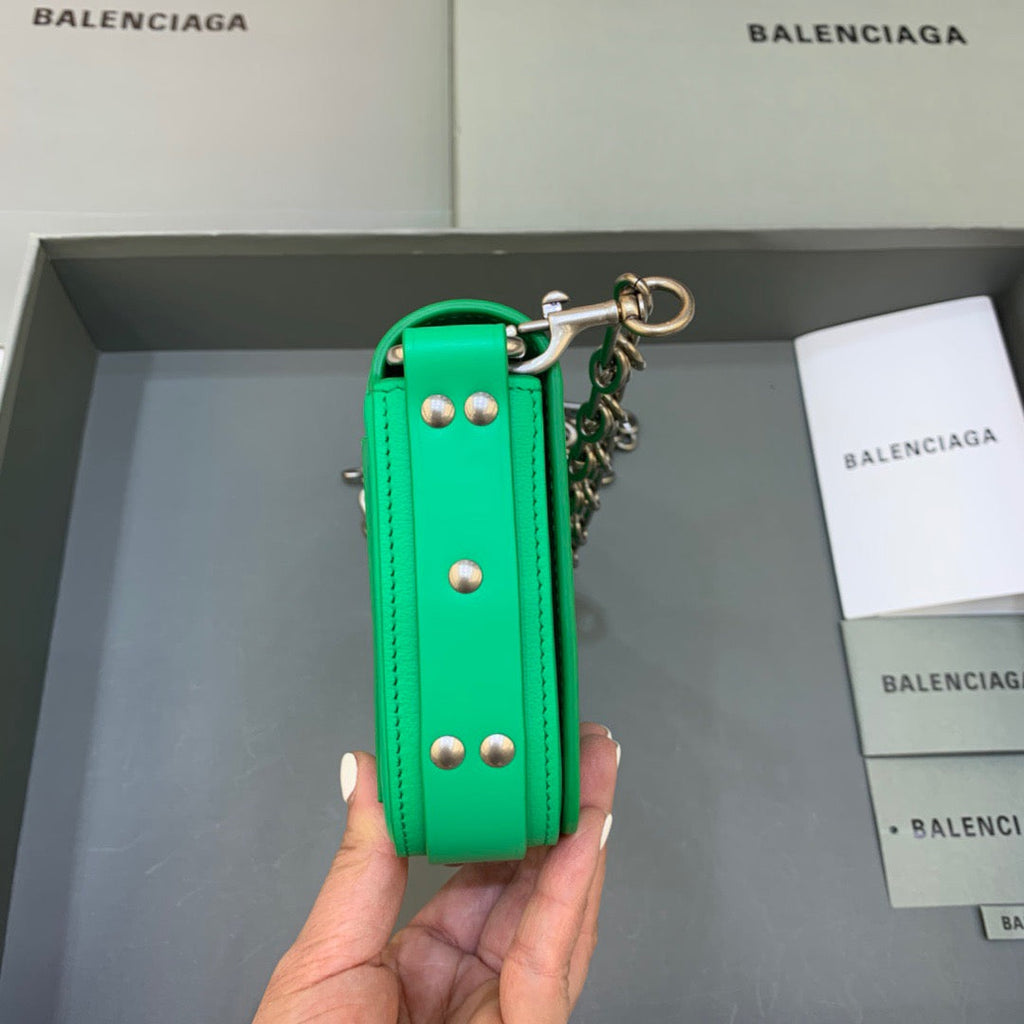 BLN-Ciaga Bondage Wallet With Chain Green, For Women,  Bags 8in/20LO
