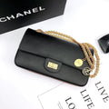 CHL - Maroon Medallion Nude Reissue 2.55 Classic 225 Flap Black Bag For Women 24LO/9.4in