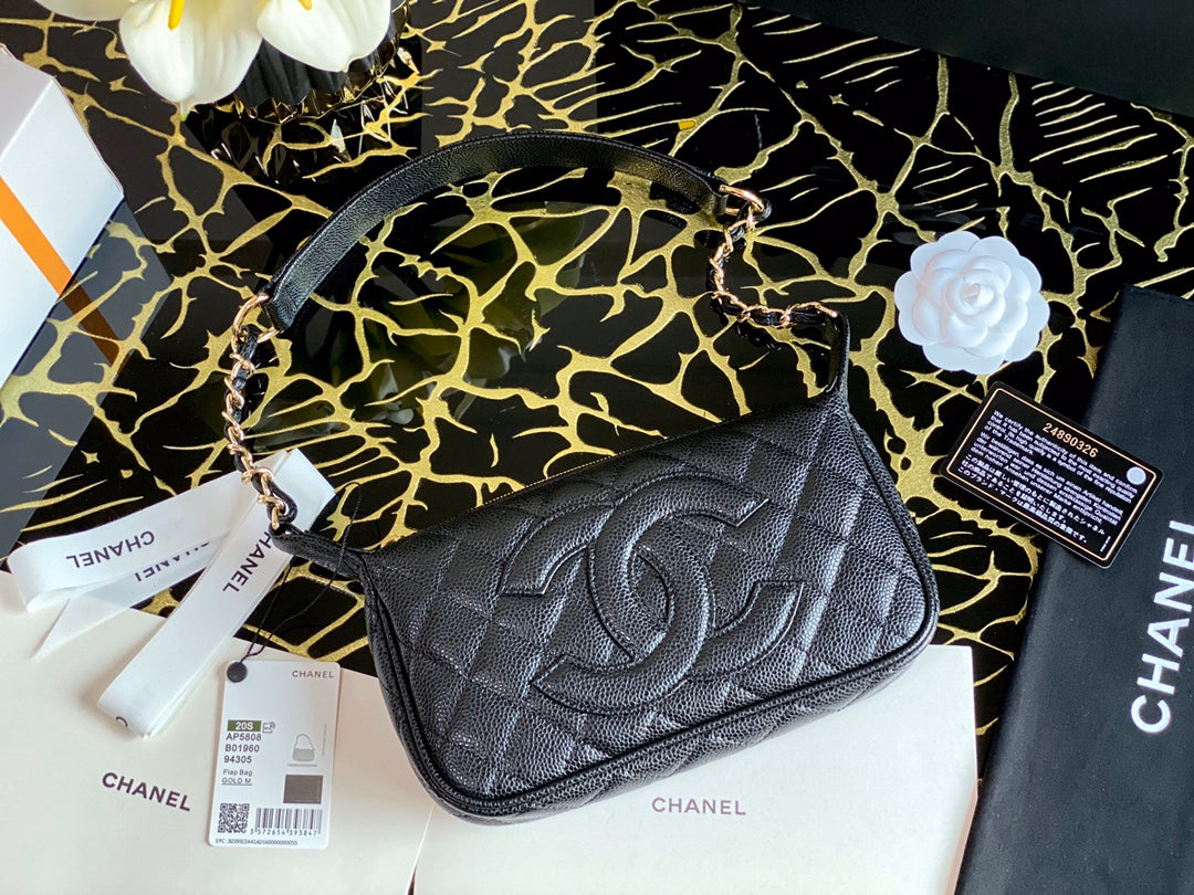 CHL -  Classic Shoudlerbag Black For Women 9.8 in / 25 LO