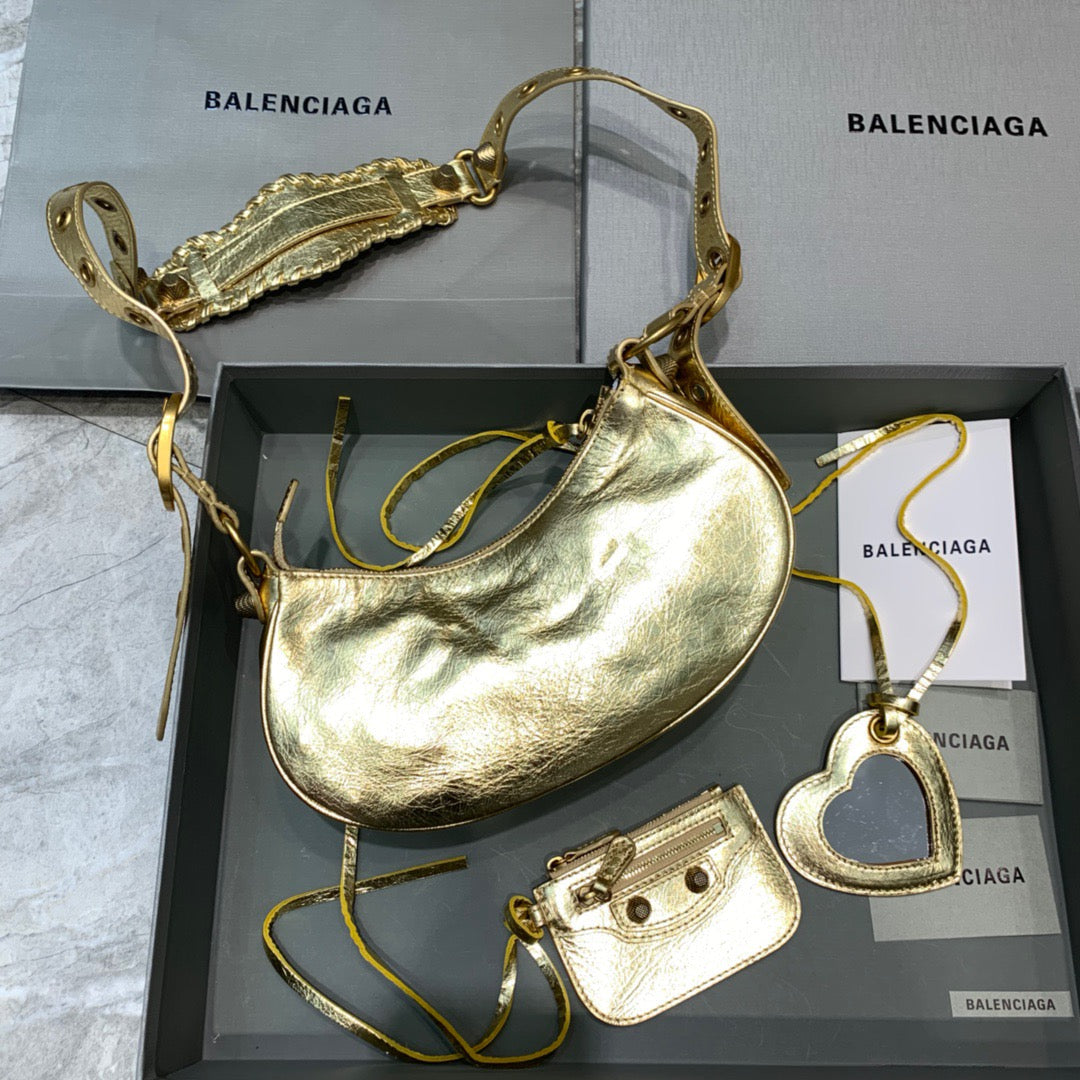 BLN-Ciaga Le Cagole XS Shoulder Bag In Gold, For Women,  Bags 10.2in/26LO 6713090GT3M8005