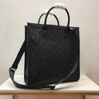 B-Berry - BB  Monogram Recycled Polyester Jacquard Tote Black For Women, Bags 14.8in/37.5LO