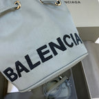 BLN-Ciaga Le Cagole Medium Bucket Bag In Light Gray, For Women,  Bags 11.8in/30LO