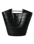 Blnciaga Elegant  Crocodile Leather Maxi Bucket Women's Bag