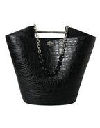 Blnciaga Elegant  Crocodile Leather Maxi Bucket Women's Bag