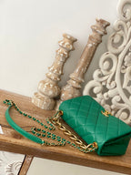 CHL - Large Flap Green Bag For Women 23LO/9in