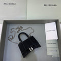 BLN-Ciaga Hourglass Mini Handbag With Chain In Black, For Women,  Bags 4.7in/12LO