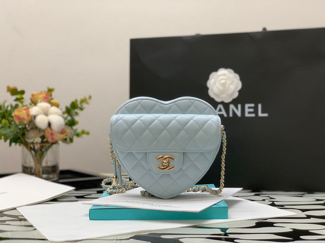 CHL - Mini Heart Bag Grey For Women 7in/18LO AS3191 B07958