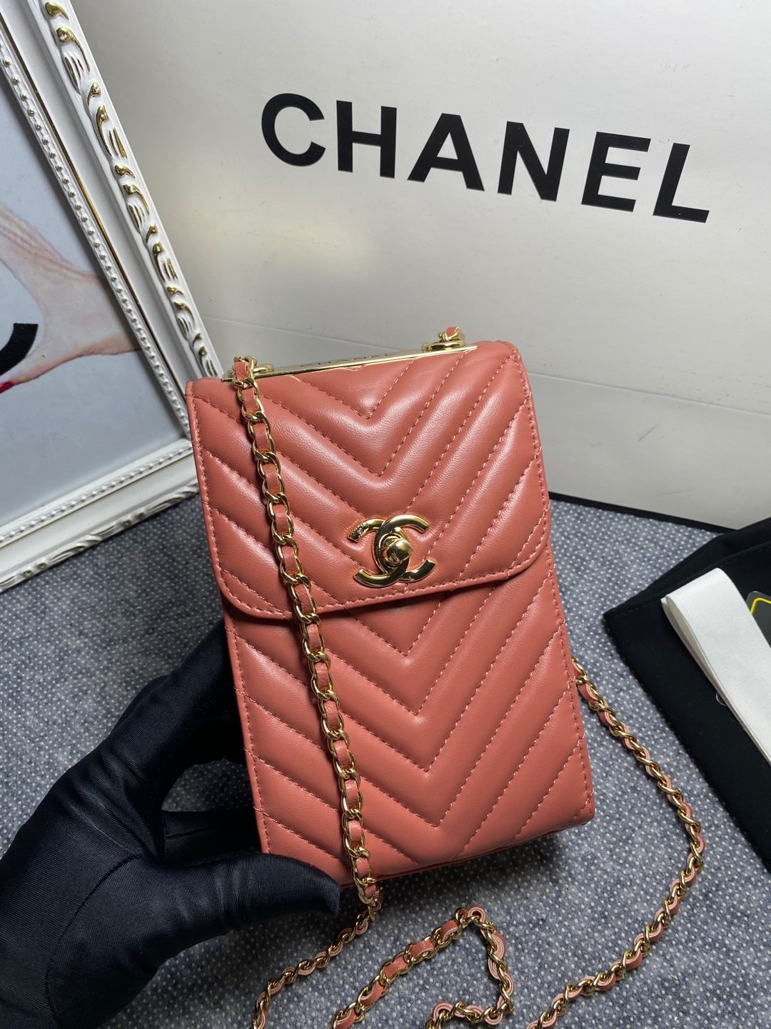 CHL -  Chevron Trendy CHL -  Phone Nude Bag For Women 18LO/7in