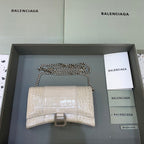 BLN-Ciaga Hourglass Wallet On Chain in Beige, For Women,  Bags 7.6in/19LO