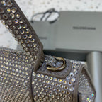 BLN-Ciaga Hourglass XS Handbag In Grey, For Women,  Bags 7.4in/19LO 59283328D0Y1272