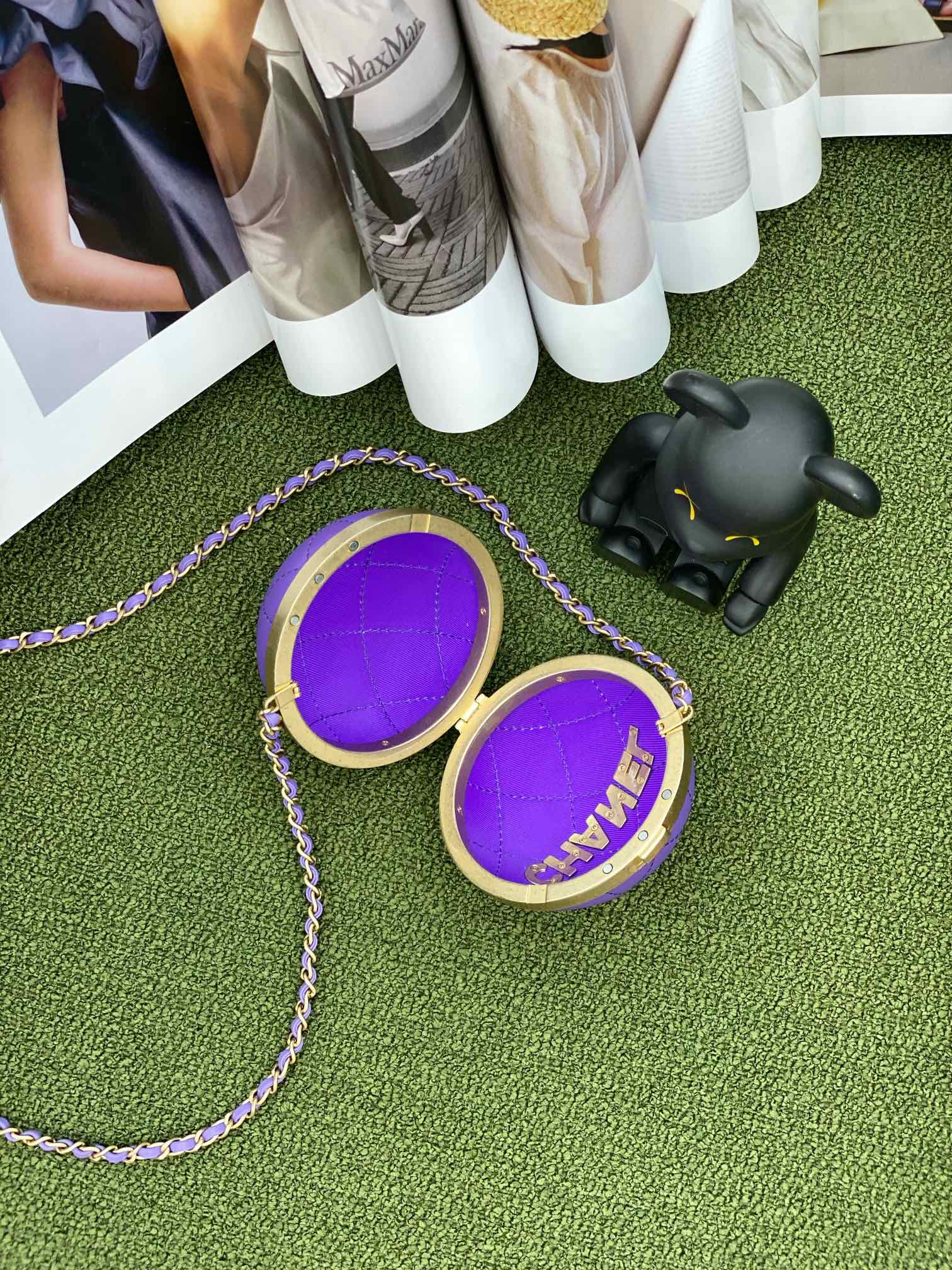 CHL -  Ball Bag Purple and Gold Chain Bag For Women 23.5LO/9.25in