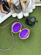 CHL -  Ball Bag Purple and Gold Chain Bag For Women 23.5LO/9.25in