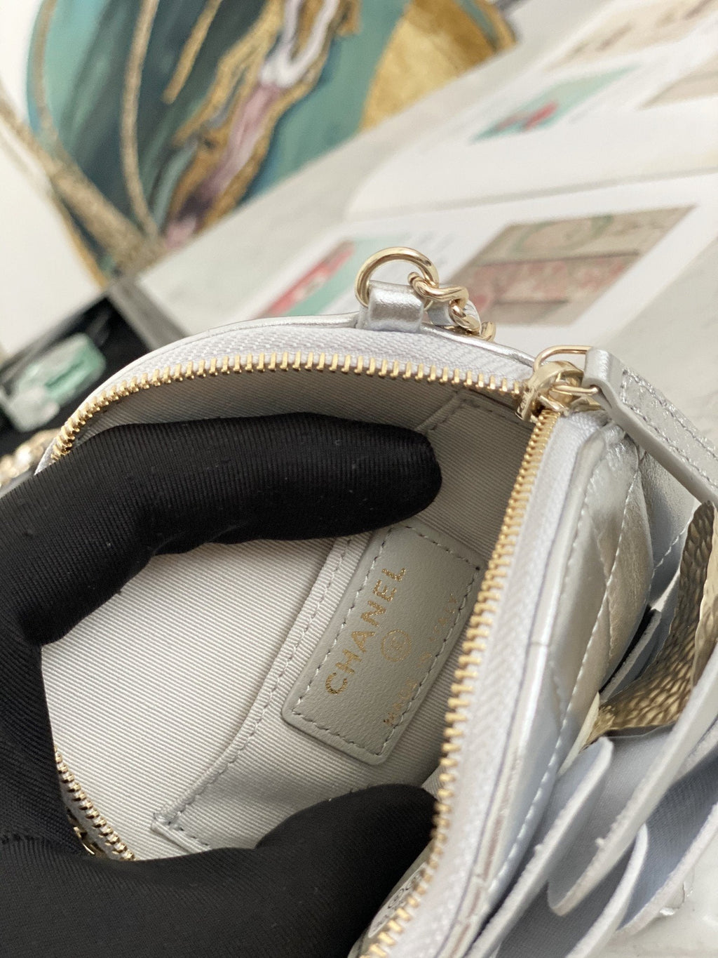 CHL -  Camellia Clutch With Chain SilLusso Official - Bag For Women 11LO/4in