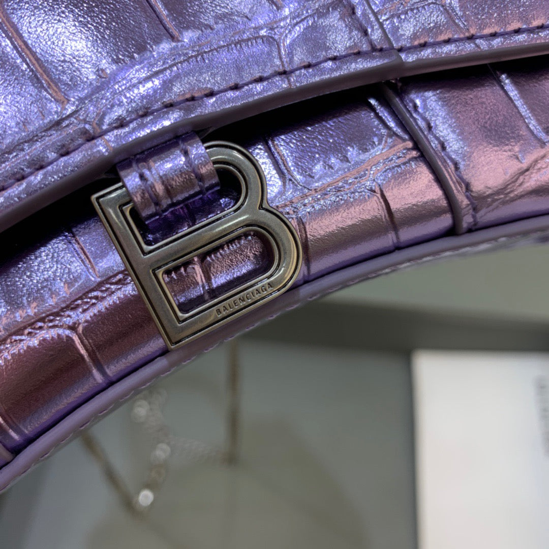 BLN-Ciaga Hourglass Mini Handbag With Chain In Light Violet, For Women,  Bags 4.7in/12LO