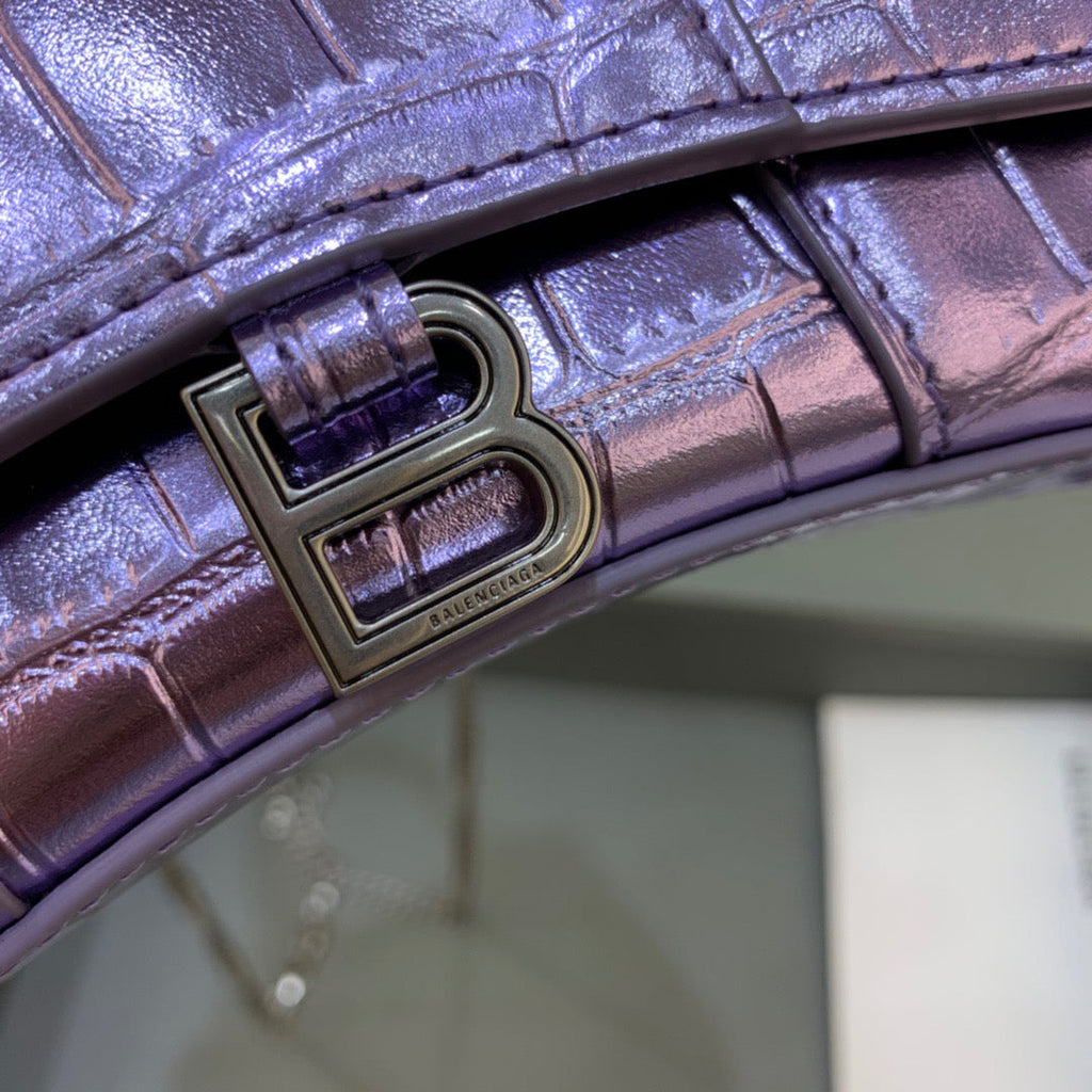 BLN-Ciaga Hourglass Mini Handbag With Chain In Light Violet, For Women,  Bags 4.7in/12LO