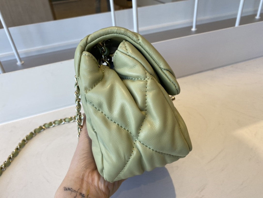 CHL - Small Flap Bag Gold Hardware Green For Women Handbags, Shoulder Bags 7.5in/19LO AS2232