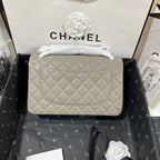 CHL - Large Classic Handbag SilLusso Official - Hardware Grey For Women Handbags, Shoulder Bags 11.8in/30LO