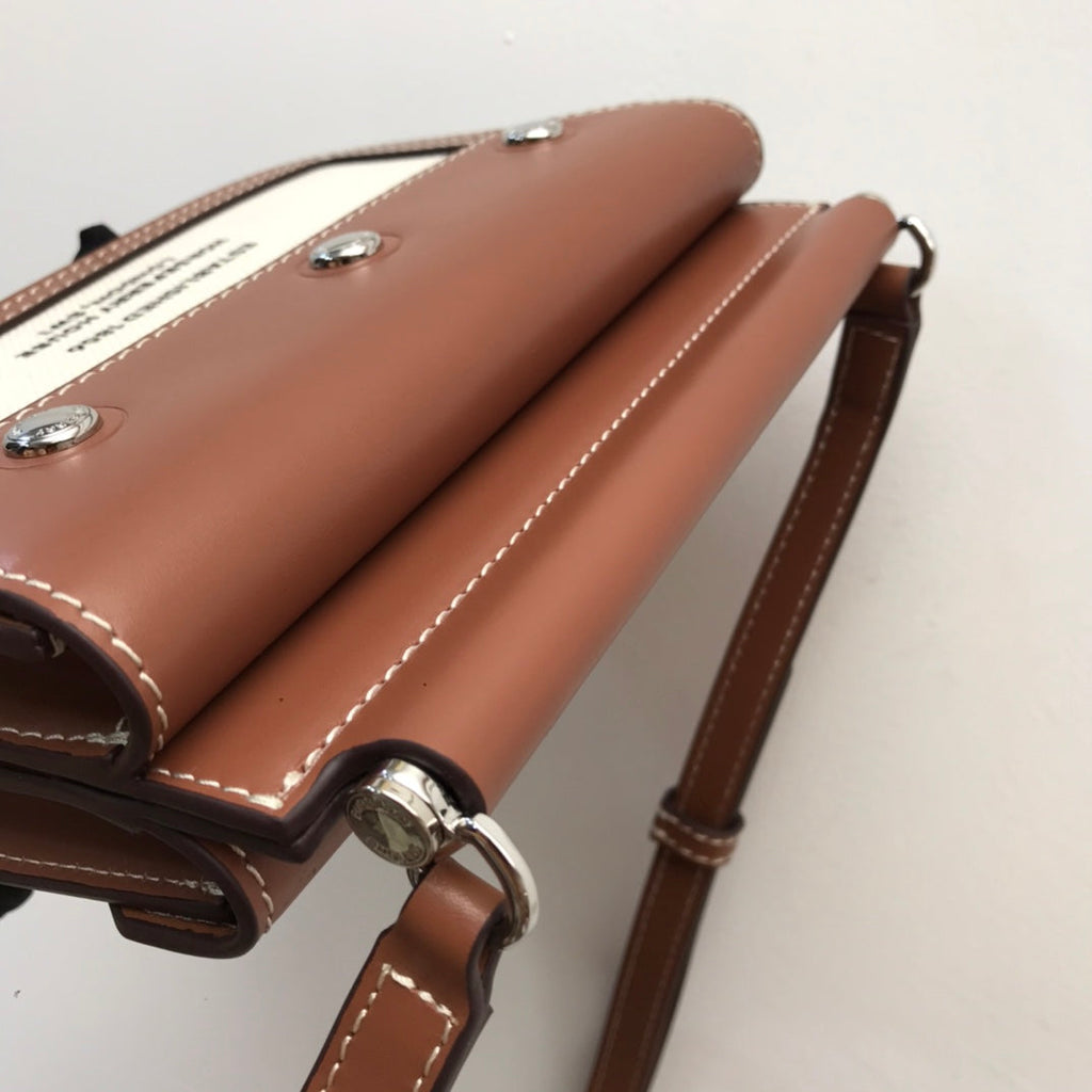 B-Berry - BB  Mini Horseferry Print Title Bag With Pocket Detail Malt Brown For Women, Bags 7.5in/19LO 80146111