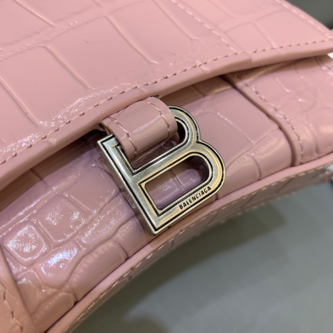 BLN-Ciaga Hourglass Mini Handbag With Chain In Light Pink, For Women,  Bags 4.7in/12LO