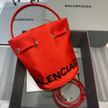 BLN-Ciaga Le Cagole Medium Bucket Bag In Red, For Women,  Bags 11.8in/30LO