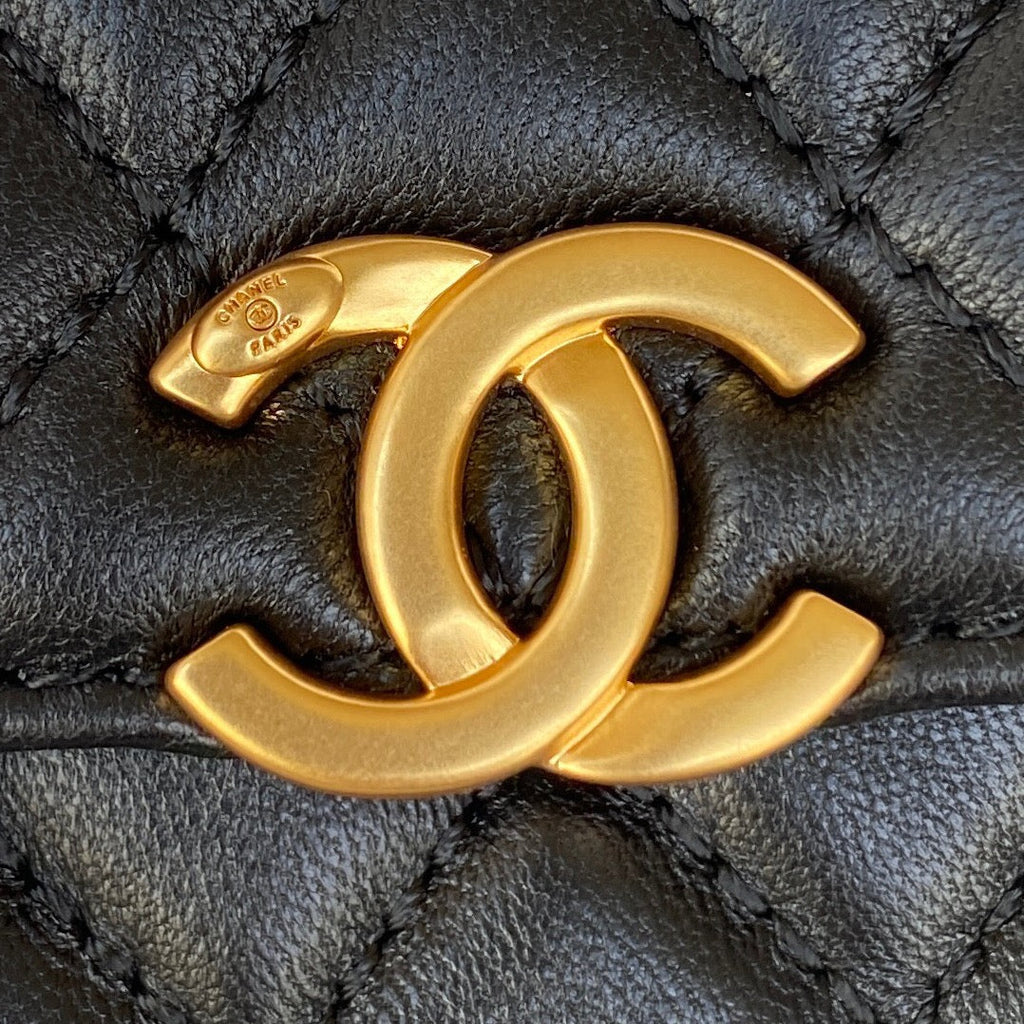CHL -  Clutch With Chain Gold Hardware Black For Women Handbags, Shoulder Bags 5.7in/14.5LO AP2945