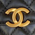 CHL -  Clutch With Chain Gold Hardware Black For Women Handbags, Shoulder Bags 5.7in/14.5LO AP2945