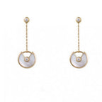 AMULETTE DROP EARRINGS MOP GOLD
