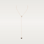 DOUBLE AMULETTE PINK GOLD ONYX MOP NECKLACE
