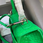 BLN-Ciaga Hourglass XS Handbag In Bright Green, For Women,  Bags 7.4in/19LO 5928331U6AK3809
