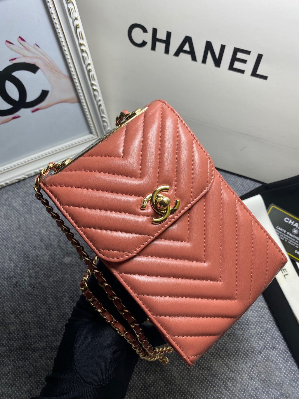 CHL -  Chevron Trendy CHL -  Phone Nude Bag For Women 18LO/7in