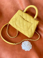 CHL - Mini Flap Bag Top Handle Yellow For Women 7.5in/19LO