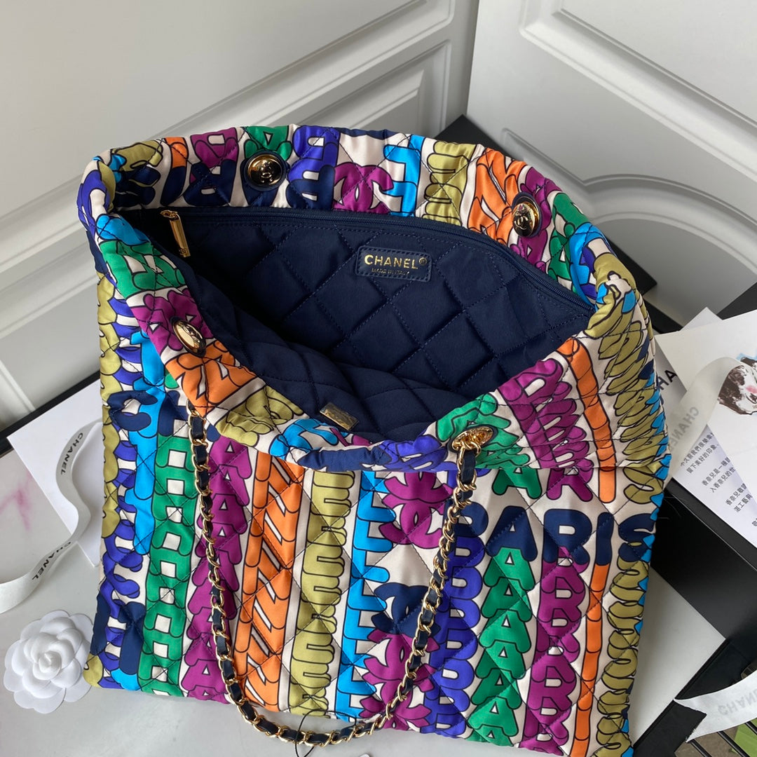 CHL - Large Shopping Bag Printed fabric Metal Multicolor Bag For Women 41LO/16in
