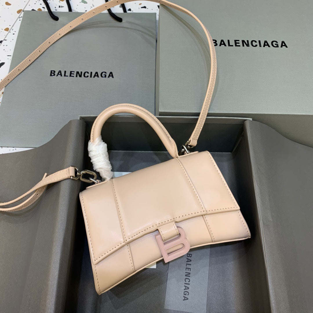BLN-Ciaga Hourglass XS Handbag In Beige, For Women,  Bags 7.4in/19LO