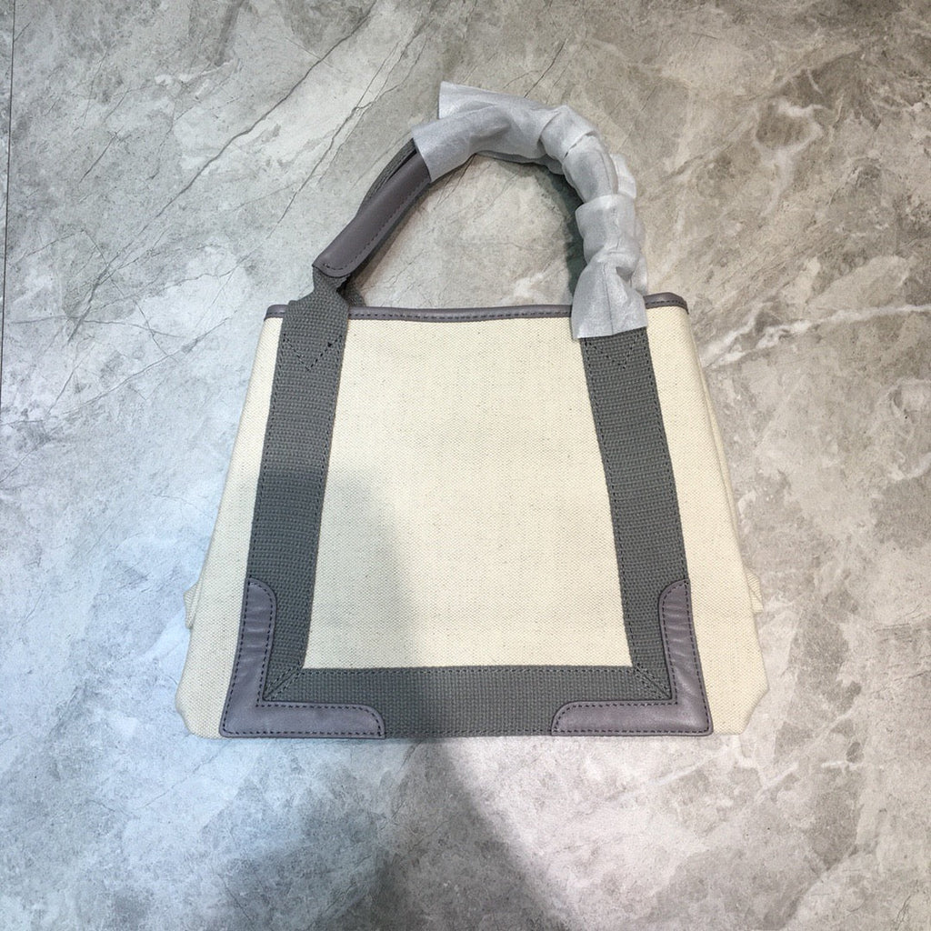 BLN-Ciaga Navy Small Cabas Tote Bag In Gray, For Women,  Bags 18.5in/47LO