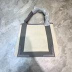 BLN-Ciaga Navy Small Cabas Tote Bag In Gray, For Women,  Bags 18.5in/47LO