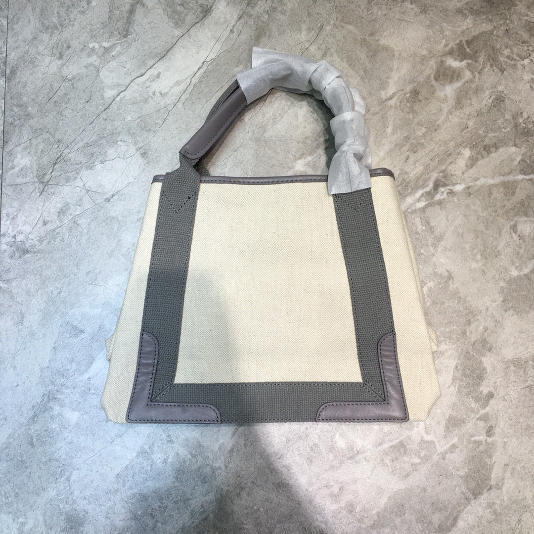 BLN-Ciaga Navy Small Cabas Tote Bag In Gray, For Women,  Bags 18.5in/47LO