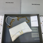 BLN-Ciaga Hourglass Wallet On Chain in White, For Women,  Bags 9in/23LO