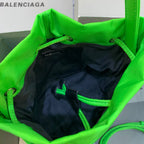 BLN-Ciaga Le Cagole Medium Bucket Bag In Green, For Women,  Bags 11.8in/30LO