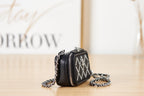 CHL -  Crystal Small Vanity with Chain Black/SilLusso Official - Bag For Women 10LO/4in