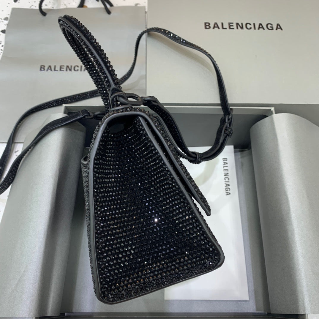 BLN-Ciaga Hourglass XS Handbag In Black, For Women,  Bags 7.4in/19LO 59283328D071071