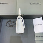 BLN-Ciaga Hourglass Mini Handbag With Chain In White, For Women,  Bags 4.7in/12LO